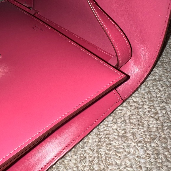 Celine Classic Box Medium Bubble Pink SilverHardware Smooth Leather Shoulder Bag - Picture 14 of 14